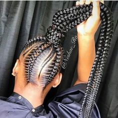 Duchess Braids, Braided Ponytail Black Hair, Feed In Braids Hairstyles, African Hair Braiding Styles, Braided Ponytail Hairstyles, Feed In Braid, Frontal Hairstyles, Beautiful Braids