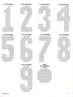 the numbers are arranged in rows to be written on