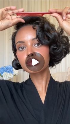 Afnan Dano on Instagram: "Roller Set on Short Hair!🔥🔥🔥 . . . . . #shorthairstyle #rollerset #bobhairstyles #hairtutorial" Roller Pins Hair, Formal Hair Short Bob, Roller Set Short Hair Black Women, How To Curl And Style Short Hair, Silk Wrap Hairstyles For Black Women, How To Style A Bob Black Women, Heatless Curls For Bob Hair, Roller Set Curls For Black Women, Natural Hair Curly Bob