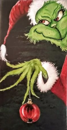 Grinch Drawings, Grinchmas Ideas, Grinch Canvas, Grinch Painting, Wooden Grinch, Grinch Door Hanger, Grinch Decor, Grinch Decorations