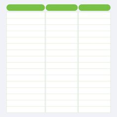 a green and white printable sign up sheet