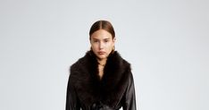 Dakota - Nour Hammour Nour Hammour, Parisian Winter, Summer Layers, Cape Scarf, Shearling Coat, Fall Collections, Leather Care, Leather Coat, Leather Belt