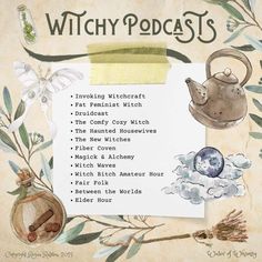 Witchy Podcasts, Water Of Whimsy, Water Witchcraft, Green Witchcraft, Witch Tarot, Witch Spell Book