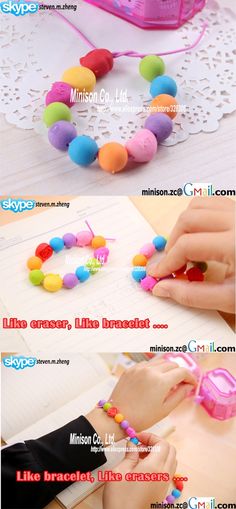 the instructions for making bracelets with plastic beads