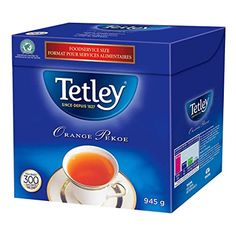 a box of tetley orange rose tea