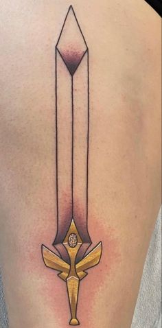 The hard lines delineating the shades on the hilt are really excellent here Triangle Tattoo, Geometric Tattoo, Geek Stuff, Shades, Tattoos, Quick Saves