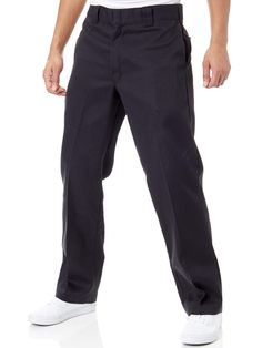 PRICES MAY VARY. Dickies most iconic work pant, sits comfortably at the waist with slightly tapered legs. Flex fabric for comfort and ease of movement, 8.2 oz. mechanical stretch twill, 65% polyester/35% cotton Hook-and-eye closure, brass zipper Signature long tunnel belt loops, welt back pockets Consider sizing up on the waist if your first purchase Mens Uniform, Dickies Clothing, Men's Uniform, Casual Work Pants, Classic Workwear, Workwear Brands, Safety Clothing, Workwear Trousers, Uniform Pants