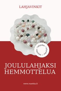 a book cover with beads on it, and the title in red reads jojuulaha