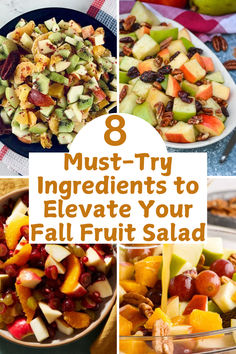 8 Must-Try Ingredients to Elevate Your Fall Fruit Salad Salad With Persimmons, Fruit And Nut Salad, Fall Fruit Salad, Nut Salad, Persimmon Fruit, Fall Fruit, Fruit Salad Recipe, Seasonal Fruits, Colors Of Autumn