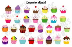 cupcakes clipart for commercial use