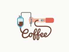 a hand holding a coffee cup and a stethoscope with the word coffee on it