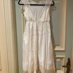 V Neck, Fitted At Bust Empire Waist Super Cute Summer Dress White Lace Summer Dress White, Cute Summer Dress, White Lace Dress, Ermanno Scervino, White Dress Summer, Cute Summer Dresses, Lace White Dress, Dress White, Empire Waist