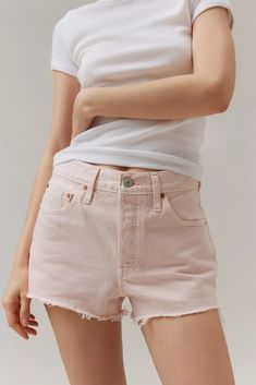 Levi’s® 501 Original Cutoff Denim Short | Urban Outfitters Orange Fits, Denim Cutoff Shorts, Levi’s 501, Swim Shop, Denim Short, High Waisted Shorts Denim, High Waisted Denim, And Sign, Swim Shorts