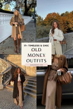 Classy Coats For Women, Timeless Fall Fashion, Old Money Women Outfits, Old Money Fall Outfits Women, Old Money Fashion Women, Fall Old Money Outfits, Old Money Outfits Fall, New England Fall Outfits, Fall Outfits Old Money