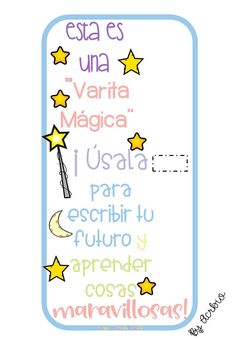 an image of a sign with stars and moon on it's back side, in spanish