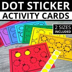 the dot sticker activity cards are colorful and fun for kids to practice their number identification skills