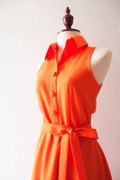 2019 Orange Dress Tangerine Dress Shirt Dress Working Dress Party Dress Orange Bridesmaid Dress Summ Orange Bridesmaid Dress, Working Dress, Orange Dress Shirt, Tangerine Dress, Working Dresses, Mint Bridesmaid Dresses, Vintage Sundress, Orange Bridesmaid, Orange Bridesmaid Dresses