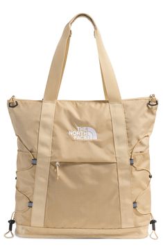 the north face tote bag in beige