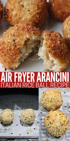 air fryer arancini recipe with italian rice balls