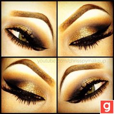 SAFARI! Gold Smoky Eye, Bronze Smokey Eye, Makeup Tumblr, Bronze Makeup, Trendy Makeup, Make Up Nails, Up Nails, I Love Makeup, Make Up Hair