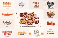 some type of font that is used to create logos for different types of products and services