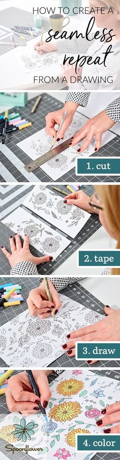 how to create a seamless repeat from a drawing