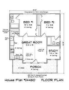 the floor plan for a small house