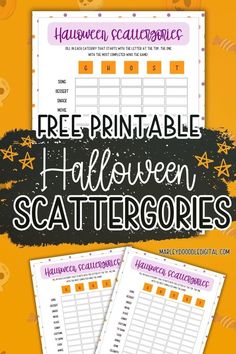 the free printable halloween scatterer for kids