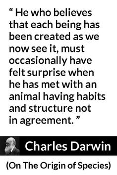 charles darwin quote about the origin of species in nature and environment, on the origin of species