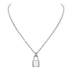 PRICES MAY VARY. ♦ Metal:100% 316L stainless steel, high quality and environmentally friendly, nickel free, hypoallergenic, Suitable for sensitive skin. ♦ Nice Looking Padlock Necklace for Women, Capital Initial on both side of Pendant, A-Z 26 Options, Personalized Meaningful Jewelry, Super Cute and Stylish! ♦ Including 1 Pendant + 1 Paperclip Link Chain, Length of chain: 18 inch-20 inch adjustable. Very Sturdy and Durable, Smooth Surface, Comfortable Wearing Feeling. ♦ Improved Lobster Clasp, E Gold Letter Pendants, Necklace For Women Gold, Stackable Necklaces, Padlock Necklace, Sister Jewelry, Initial Earrings, Letter Pendant Necklace, Lock Necklace, Punk Jewelry