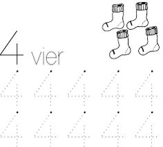 four pairs of socks are hanging from the line that says 4x4, which is written