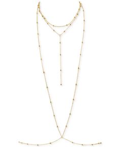 in stock Adjustable Double Chain Gold-tone Jewelry, Gold-tone Beaded Jewelry, Elegant Beaded Chain Jewelry For Layering, Elegant Gold-tone Necklace With Gold Beads, Elegant Multi-strand Satellite Chain Jewelry, Gold-tone Double Strand Jewelry With Delicate Chain, Adjustable Gold-tone Beaded Chain Jewelry, Gold-tone Jewelry With Gold Beads, Elegant Layered Necklace With Round Beads