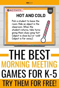 the best morning meeting games for k - 5 try them for free and printable