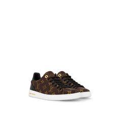 LOUIS VUITTON® - Frontrow Sneaker - Cacao Sneakers For Ladies, Louis Vuitton Official Website, Preppy Shoes, Designer Trainers, Pinkie Pie, Lv Handbags, Louis Vuitton Official, Louis Vuitton Shoes, Brown Shoe