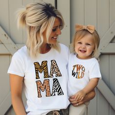 Printed Crew Neck Top For Birthday, Birthday Short Sleeve Printed Tops, Printed White T-shirt For Birthday, Printed Cotton T-shirt For Birthday, White Printed T-shirt For Birthday, Printed Short Sleeve Tops For Birthday, Two Wild Birthday Outfit, Jeans Ideas, Zoo Party