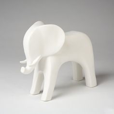 Menagerie of Ceramic Animals - SHOP by Interior Archaeology Ceramic Elephant, Elephant Sculpture, Animal Sculpture, Global Views, Elephant Figurines, Ceramic Animals, An Elephant, High Fashion Home, White Elephant