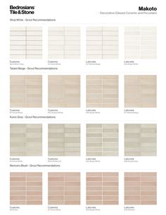 the different shades of beige and white tiles in various sizes, shapes, and colors