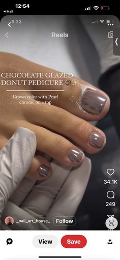 Brown Toes Nails, Brown Toe Nails, Brown Toes, Toes Nails, Elegant Manicure, Milky Nails, Nails Colors, Nails Done, Get Nails