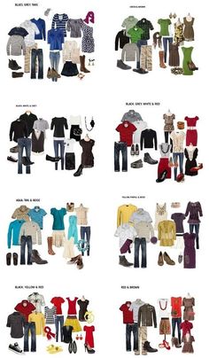 the different types of clothes and shoes are shown in this poster, which shows how to wear them