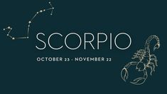 the zodiac sign scorpio on a dark background