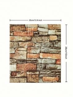 an image of a stone wall with measurements