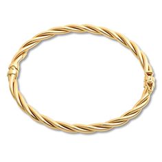 Italian Braided Bangle Bracelet 14K Yellow Gold | Gold bangles for women Simple Gold Bangle, Unique Bangle, Gold Bangles For Women, Twisted Bangle, Snap Lock, Bangle Bracelets With Charms, Gold Bangle Bracelet, Gold Bangle, Silver Bangle Bracelets