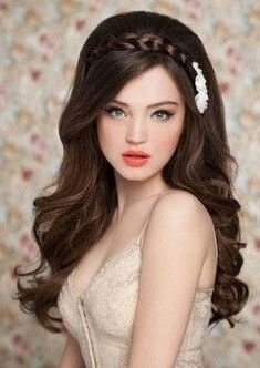 Hairstyles For Gowns, Quinceanera Hairstyles, Wedding Guest Hairstyles, Penteado Cabelo Curto, Haircuts For Long Hair, Wedding Hairstyles For Long Hair, Easy Hairstyles For Long Hair, Hairstyles For Round Faces, Bride Hairstyles