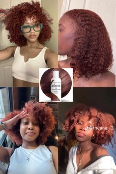 Afro Hair Dye, Adore Hair Dye, Girl Hair Colors, Quick Natural Hair Styles, Ginger Hair Color, Pelo Afro, Dyed Natural Hair