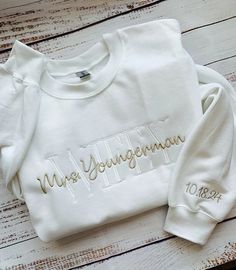 Wifey Sweatshirt-wife Sweatshirt-future Mrs Sweatshirt-wedding Gift-bride Sweatshirt-embroidered Sweatshirt-custom Engagement Gift - Etsy Custom Engagement Gifts, Custom Embroidered Sweatshirt, Wedding Gifts For Bride, Future Mrs, Future Bride