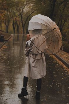 a person walking in the rain with an umbrella