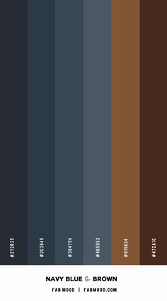 the color scheme for navy blue and brown