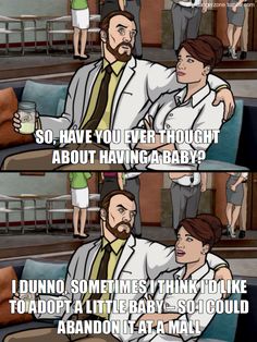 Classic Cheryl. So motherly. Haha. Krieger and Cheryl on Archer! Cheryl Tunt, Archer Characters, Netflix Time