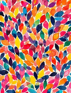 colorful leaves are arranged in the shape of a circle