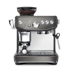 an espresso machine is shown on a white background